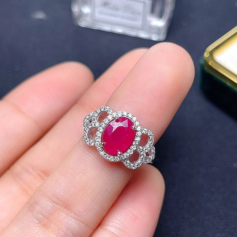 925 Silver Ruby Ring, Exquisite Style, Best Selling Quality, Classic Design