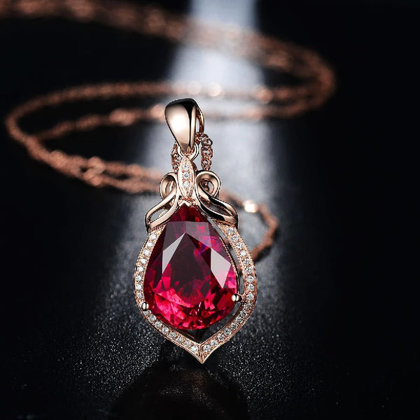 925 Silver Zircon Pendant Necklace for Women