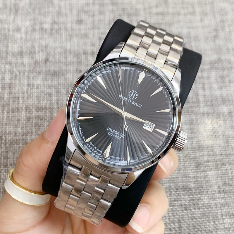 Luxury Steel Watch with Date for Men