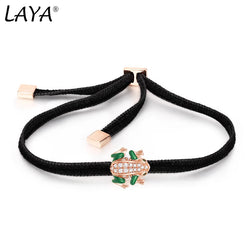 Sterling Silver Cubic Zirconia Enamel Frog Bracelet for Women