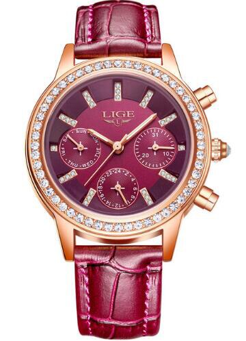 Rose Gold Quartz Waterproof Watch for Women