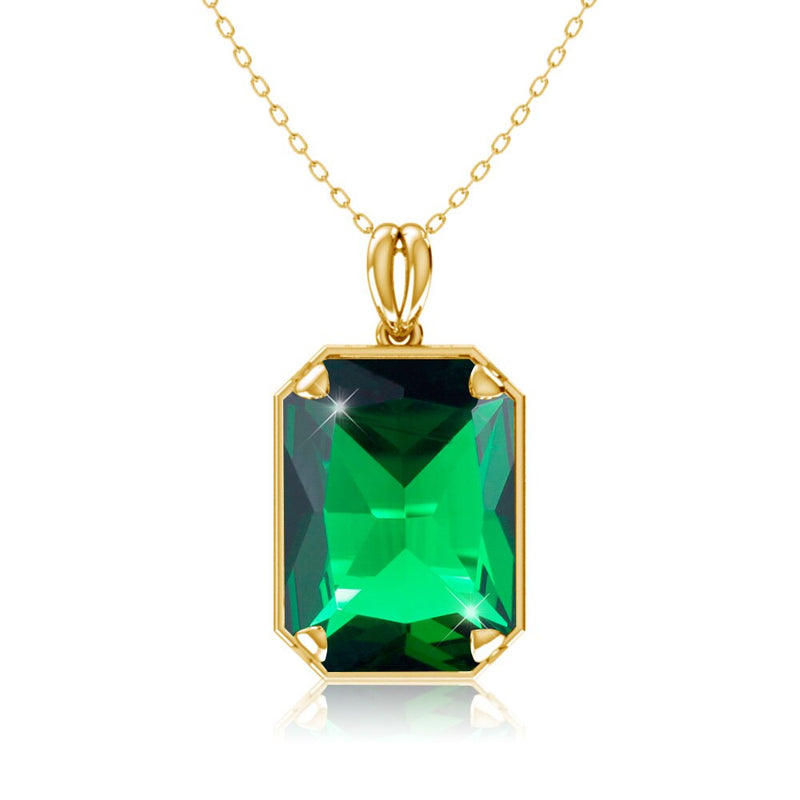 14K Gold Real Pendant For Women 925 Sterling Silver Pendants and Necklaces Birthstone Aquamarine Fine Jewelry Wedding Gifts