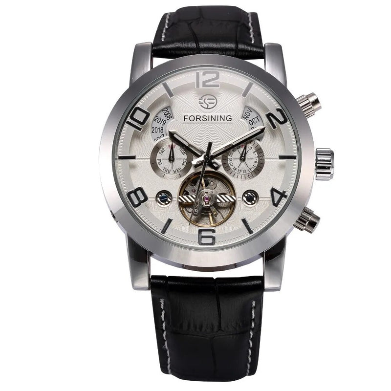 Stainless Steel Automatic Mechanical Tourbillon Sport Watch for Men