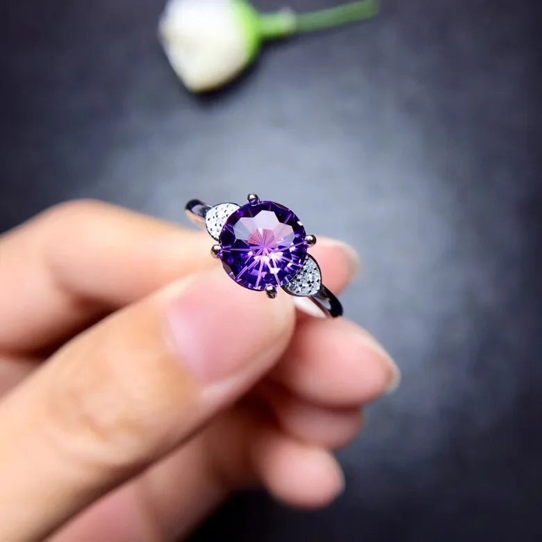 925 Silver Amethyst Ring, Suitable Price