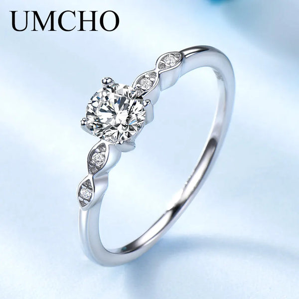 925 Sterling Silver Cubic Zirconia Solitaire Ring for Women