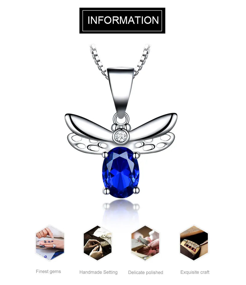 Sterling Silver Honey Bee Pendant Necklace for Women