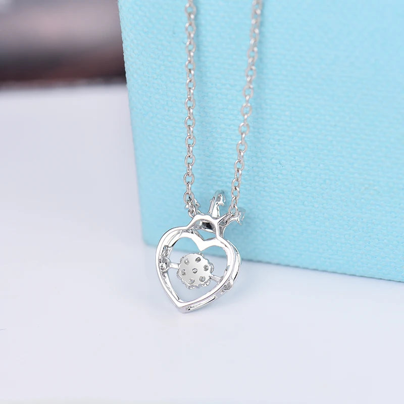 18K White Gold Diamond Pendant for Women