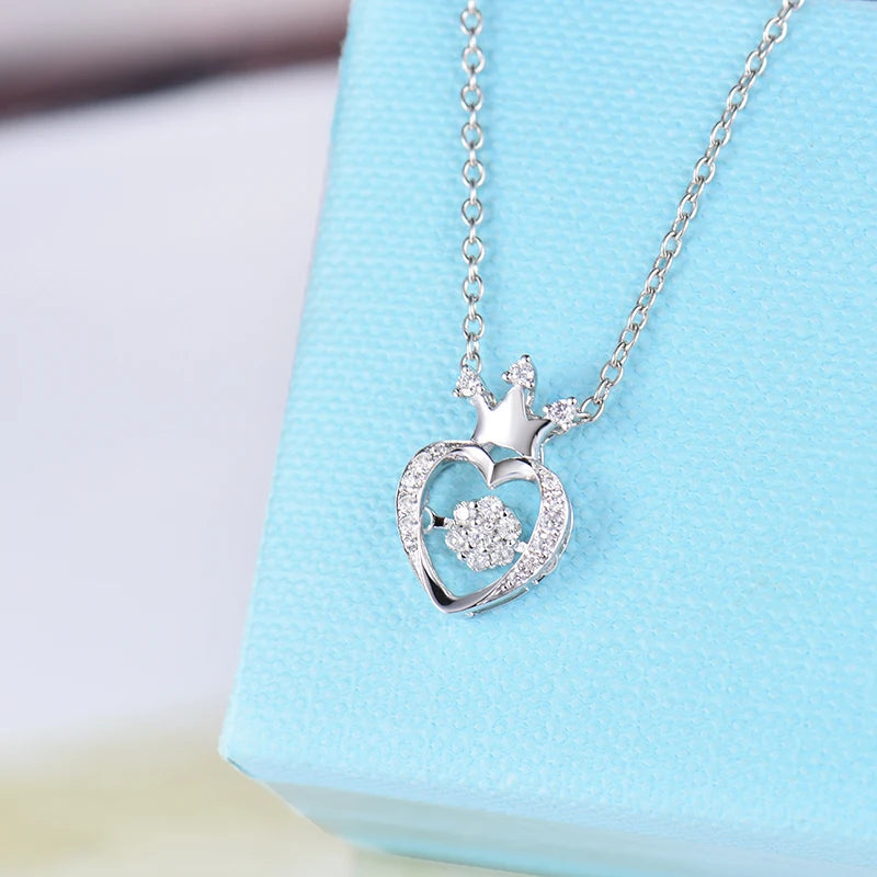 18K White Gold Diamond Pendant for Women