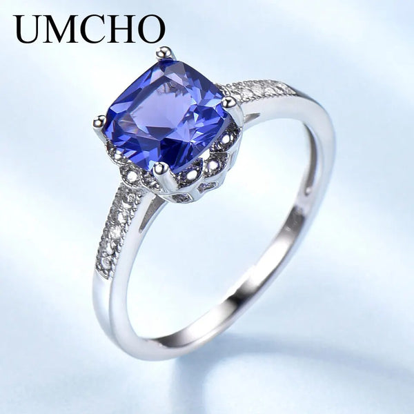 925 Sterling Silver Tanzanite Gemstone Ring for Women