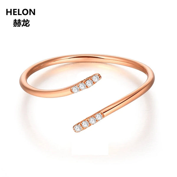 14K Rose Gold SI2/H Diamond Ring for Women