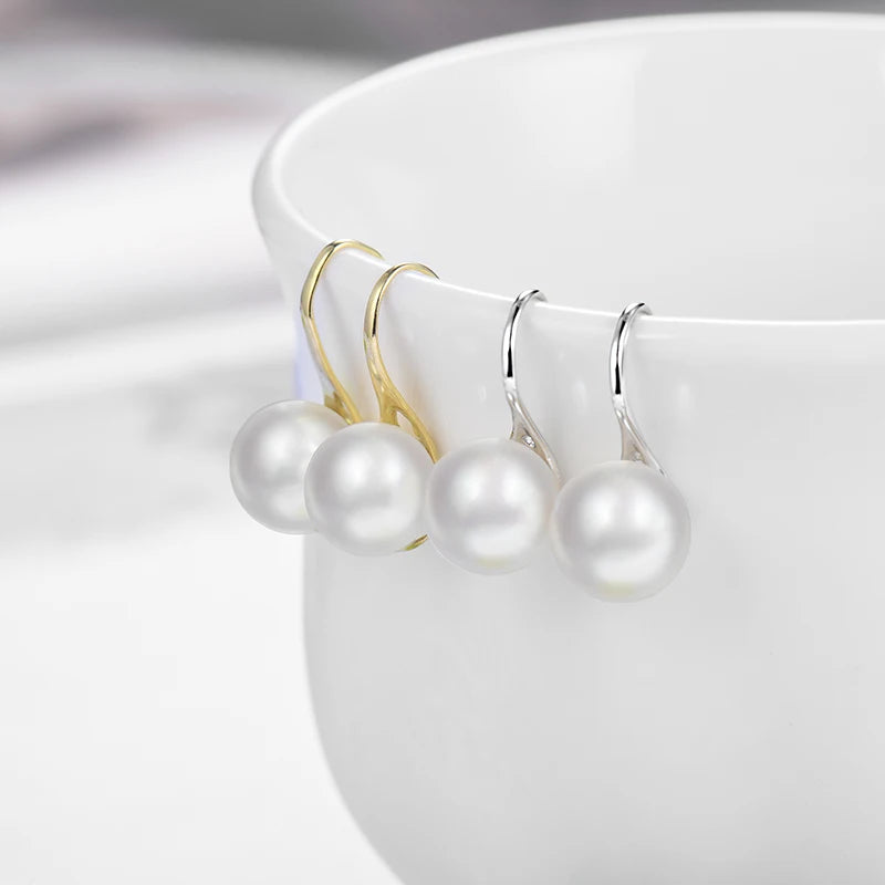 18K Yellow Gold Akoya Pearl Earrings for Women