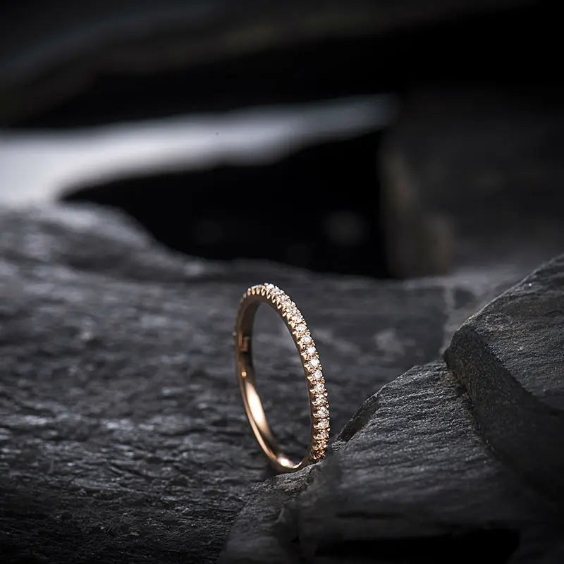 14K Rose Gold Diamond Ring for Women