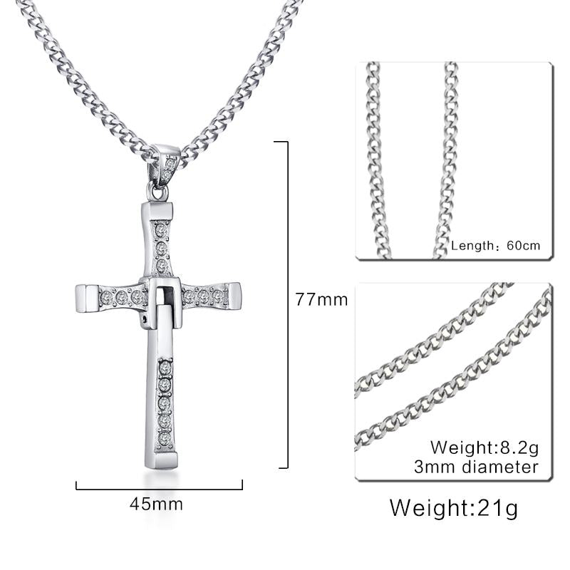 316L Stainless Steel Cross Pendant for Men