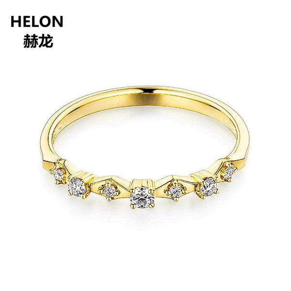 10K Yellow Gold Natural Diamond Engagement Ring for Women