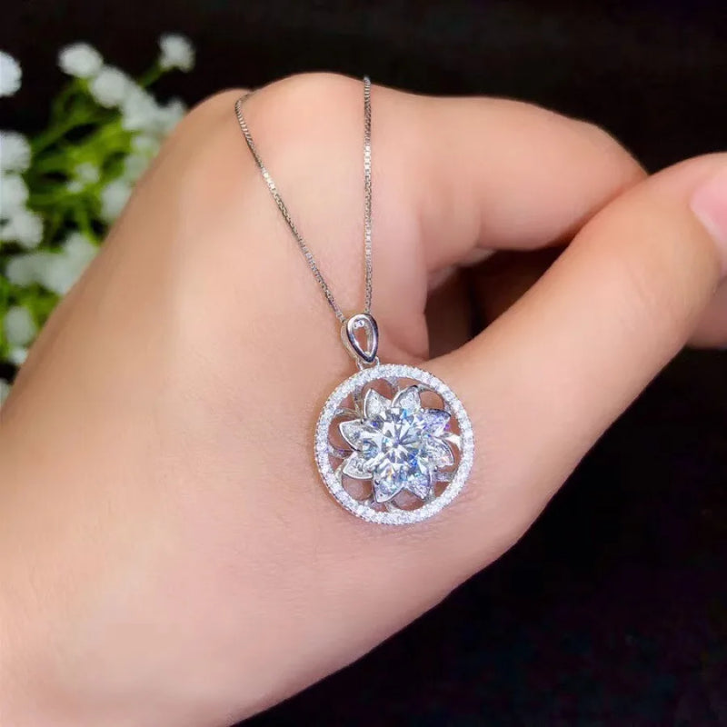 925 Sterling Silver 1.2 Carat Moissanite Necklace