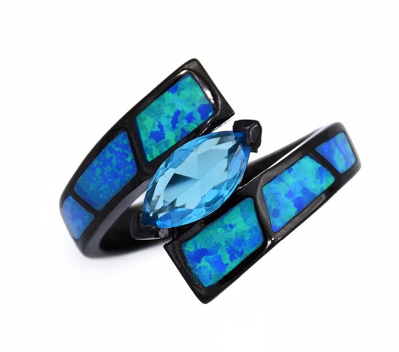 Multicolor Opal and Multicolor Zircon Rings for Women