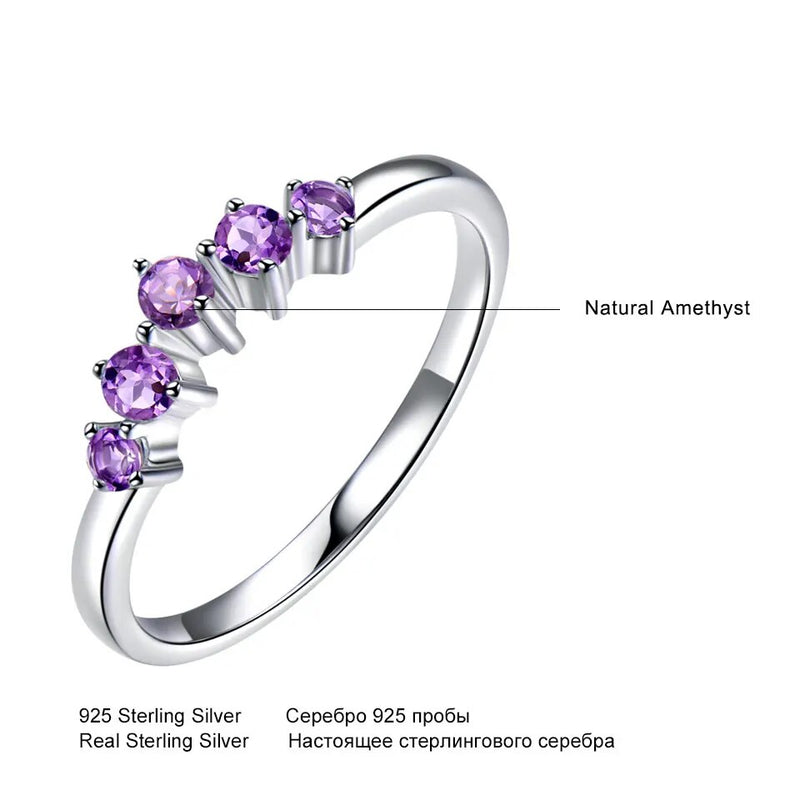 925 Sterling Silver Amethyst Ring for Women