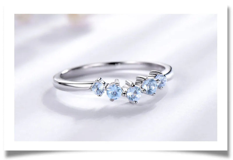 Sterling Silver Sky Blue Topaz Ring for Women