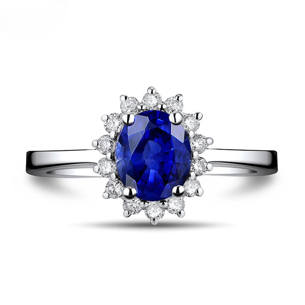 18Kt White Gold Sapphire and Diamond Wedding Band for Women