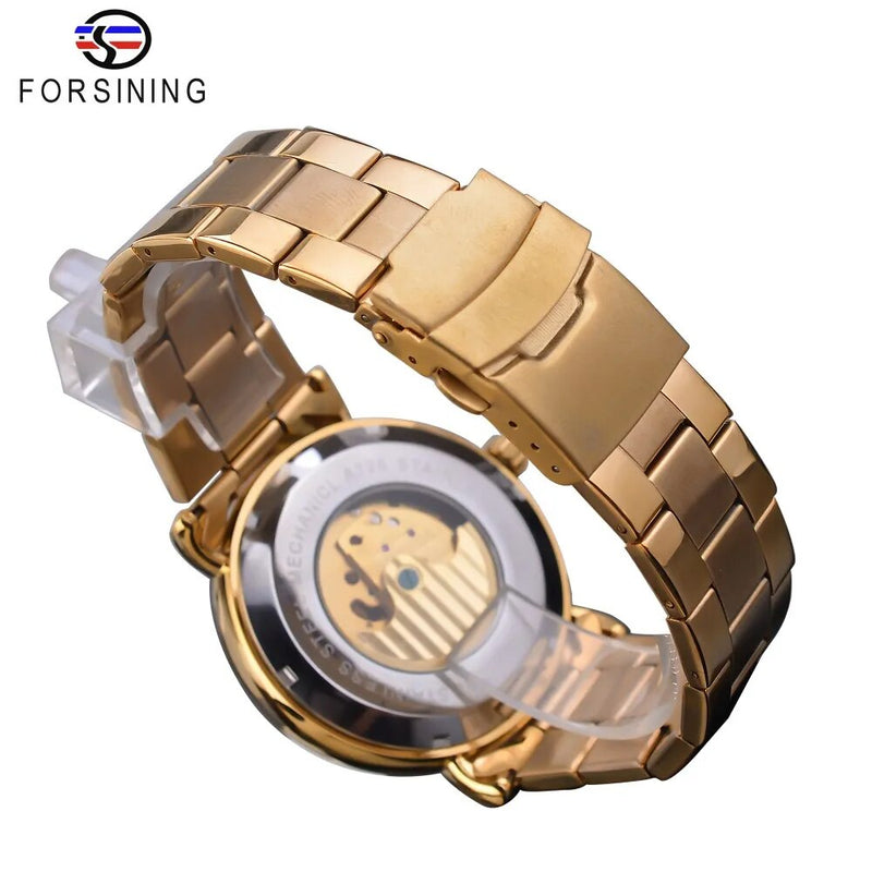 Stainless steel Moon phase Automatic Mechanical Watch for Men