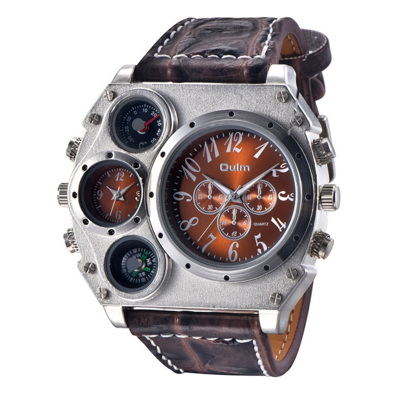 Stainless Steel Swatch Quartz Watch with Compass for Men