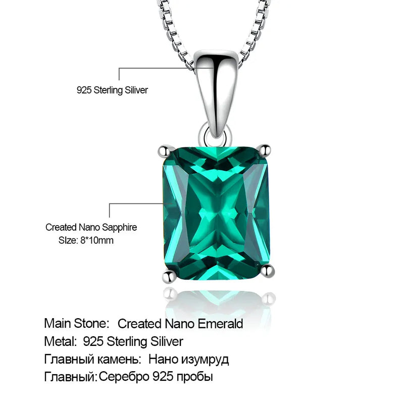 925 Sterling Silver Gemstone Pendant for Women