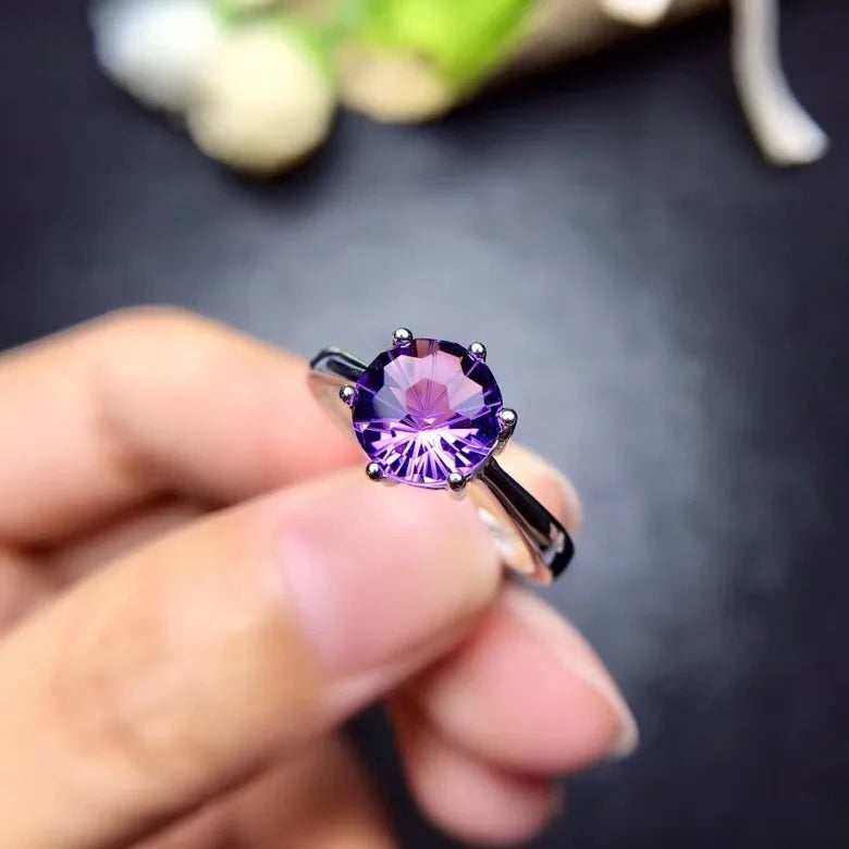 925 Silver Amethyst Ring