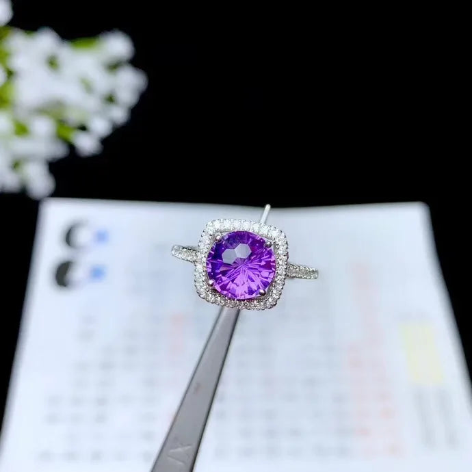 925 Silver Amethyst Ring