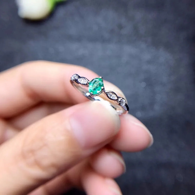 Sterling Silver Compact Emerald Rings for All