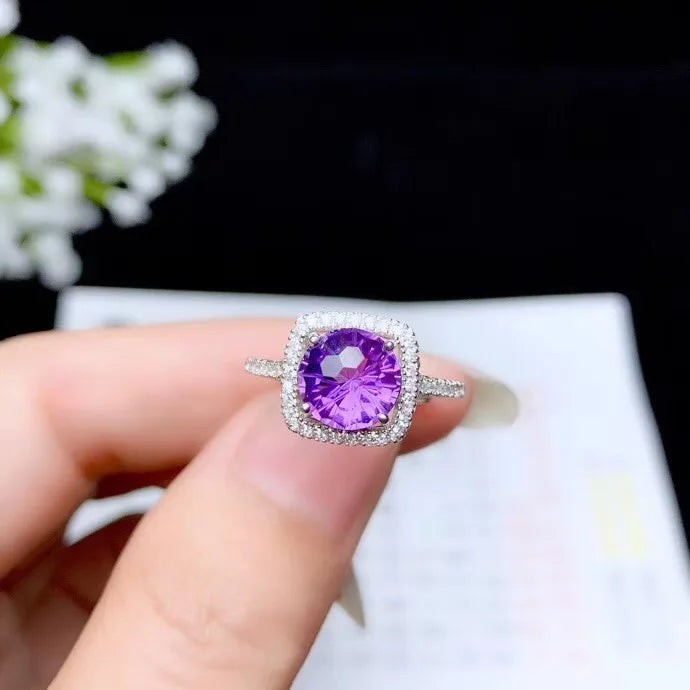 925 Silver Amethyst Ring