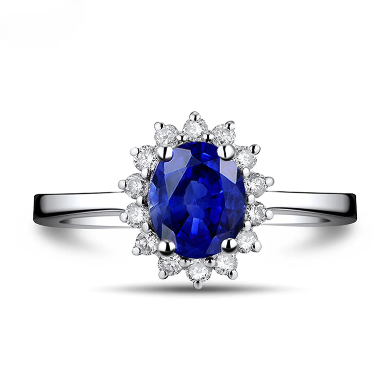 18Kt White Gold Sapphire and Diamond Wedding Band for Women