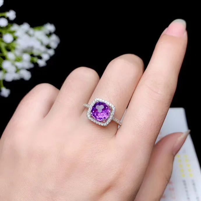 925 Silver Amethyst Ring