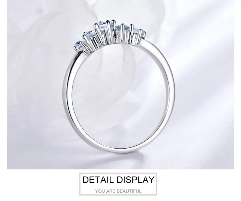 Sterling Silver Sky Blue Topaz Ring for Women