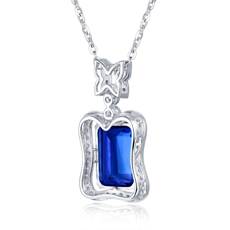 18Kt Au750 White Gold Tanzanite Diamond Pendant for Women