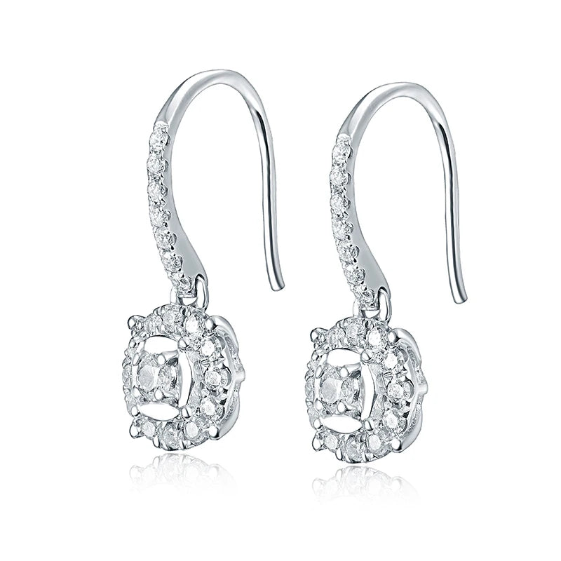 18K White Gold SI Diamond Stud Earrings for Her