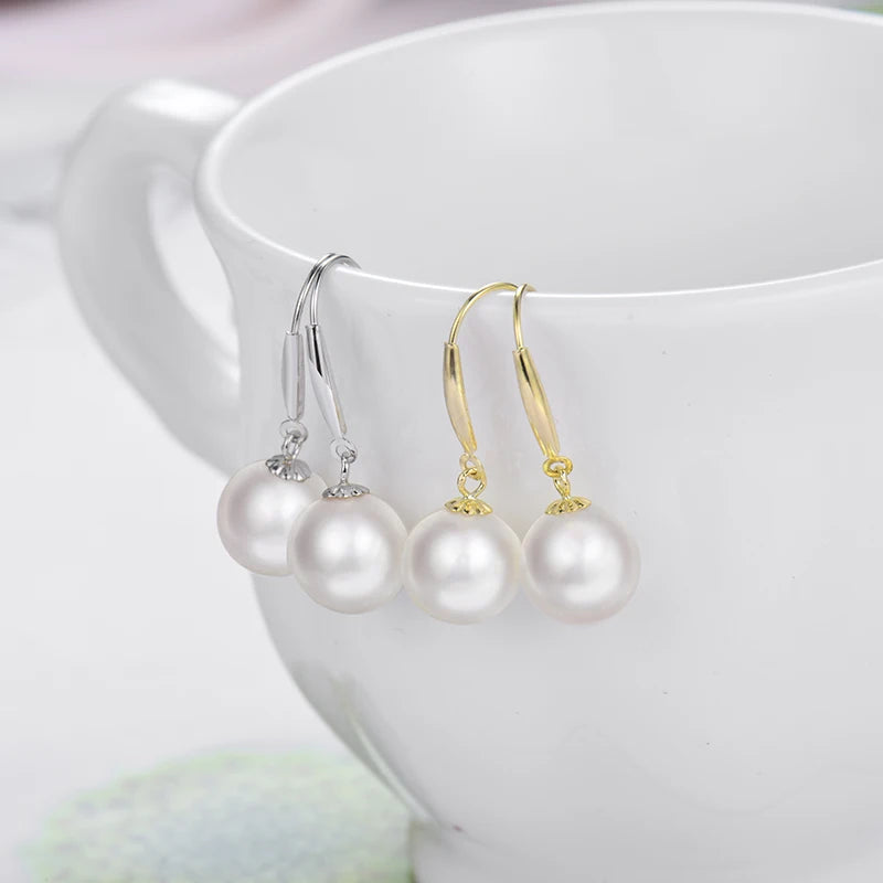 18K Yellow Gold Akoya Pearl Earrings for Women