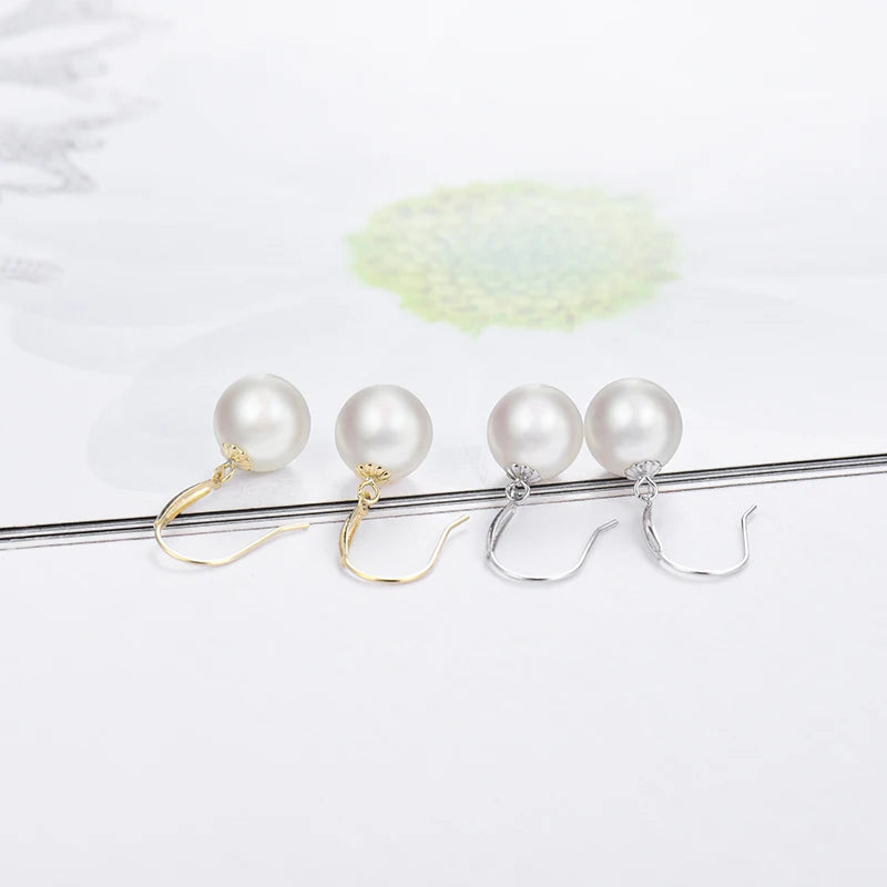 18K Yellow Gold Akoya Pearl Earrings for Women