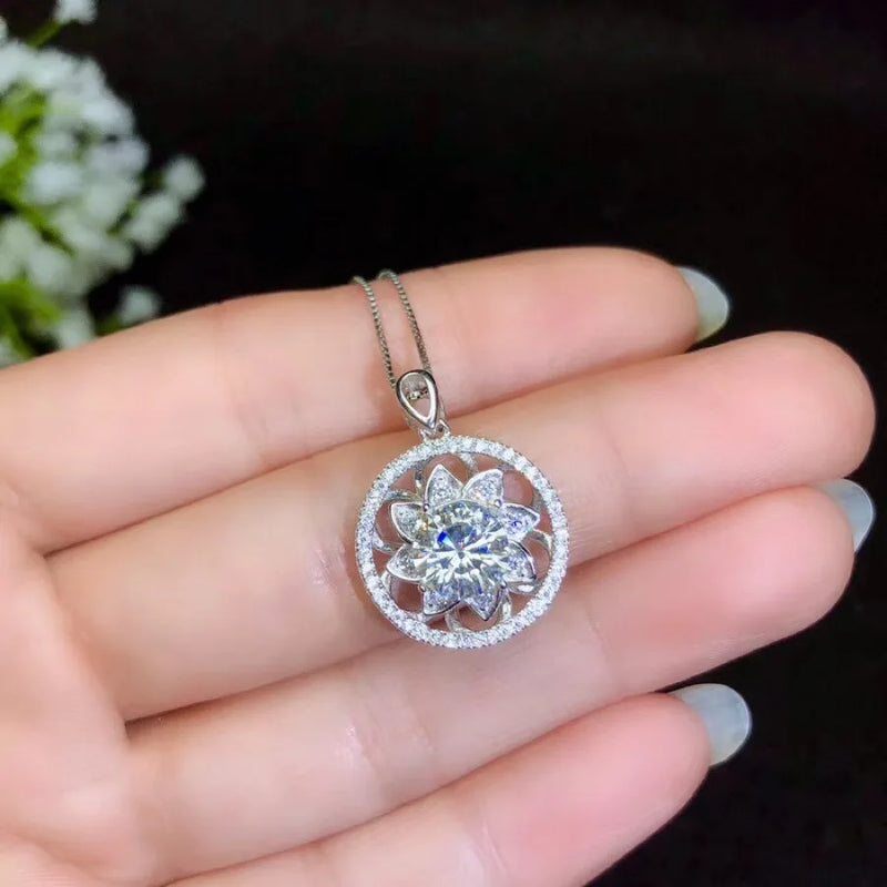 925 Sterling Silver 1.2 Carat Moissanite Necklace