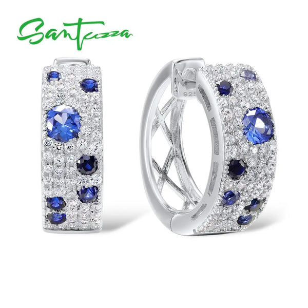 925 Sterling Silver Nano CZ Sparkling Earrings and Ring Set for Women