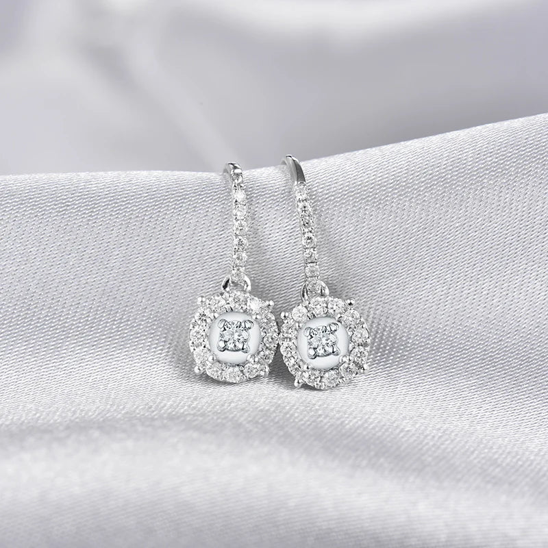 18K White Gold SI Diamond Stud Earrings for Her