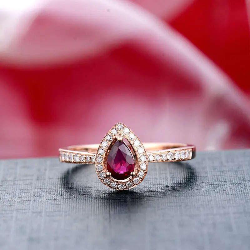 18kt Rose Gold Tourmaline Ring for Women