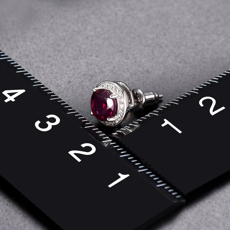 Sterling Silver Rhodolite Garnet Earrings for Women