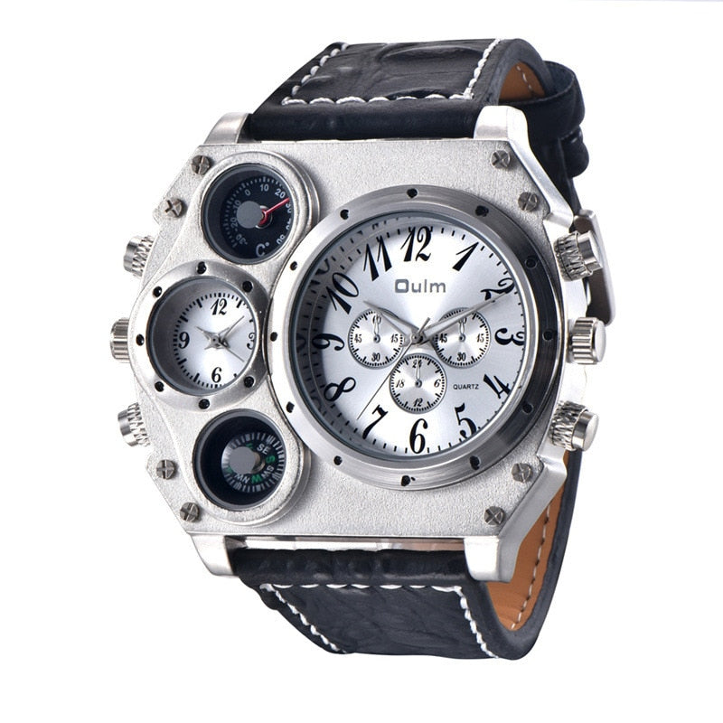 Stainless Steel Swatch Quartz Watch with Compass for Men