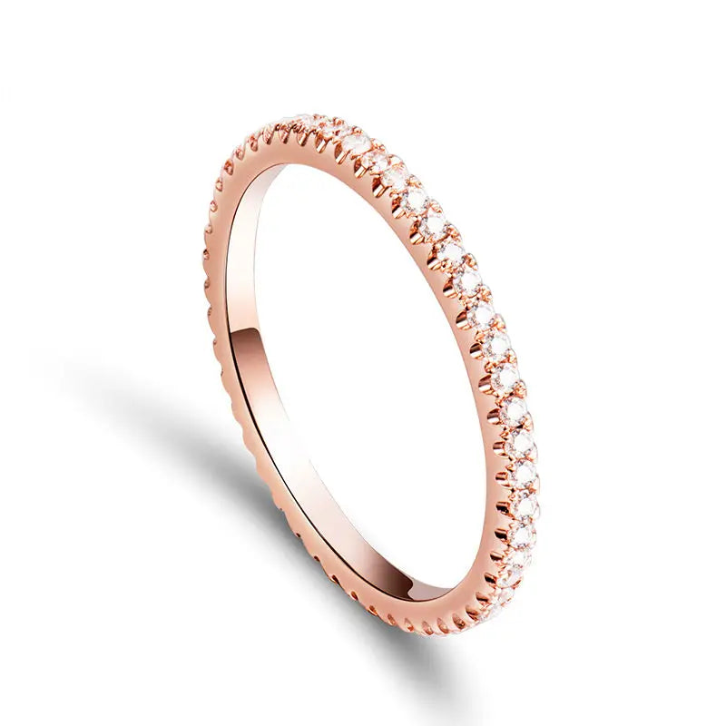 14K Rose Gold Diamond Ring for Women