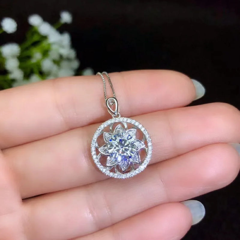 925 Sterling Silver 1.2 Carat Moissanite Necklace