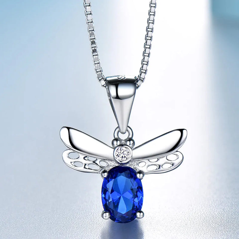 Sterling Silver Honey Bee Pendant Necklace for Women