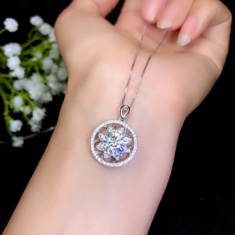 925 Sterling Silver 1.2 Carat Moissanite Necklace