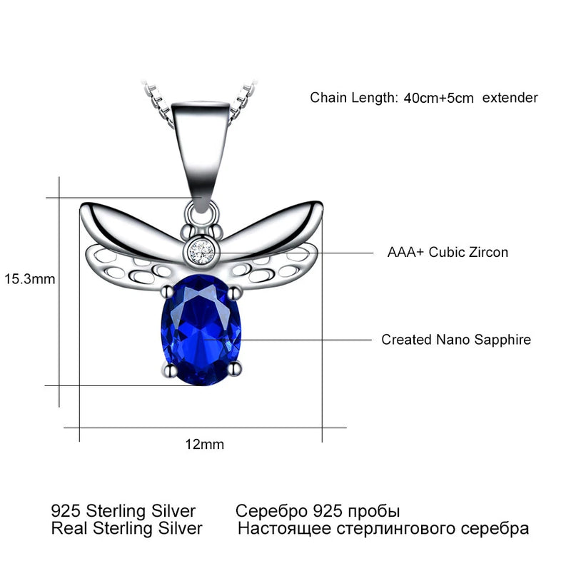 Sterling Silver Honey Bee Pendant Necklace for Women