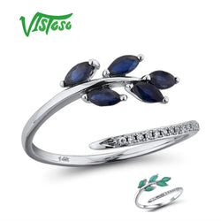 14K White Gold Diamond and Sapphire Emerald Ring for Lady