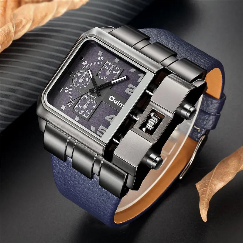 Luxury Chronograph Leather Watch for Men